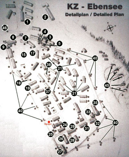 Plan des KZ-Geländes Ebensee