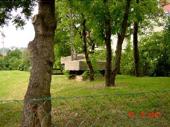 Heutiger Zustand des Eingangsbunkers