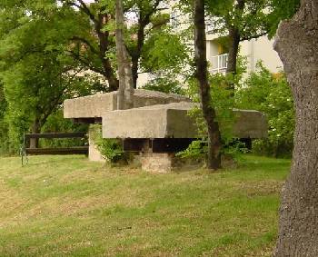 Heutiger Zustand des Eingangsbunkers