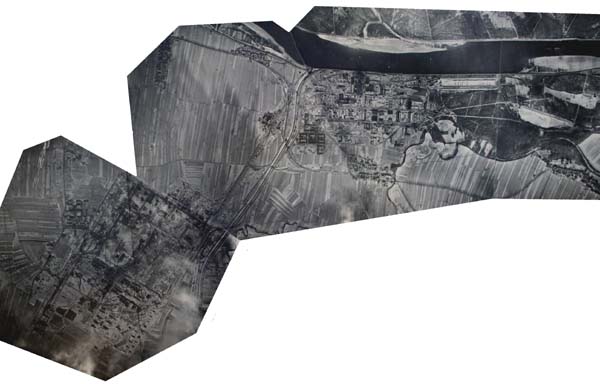 Luftaufnahme des Areals von 1945