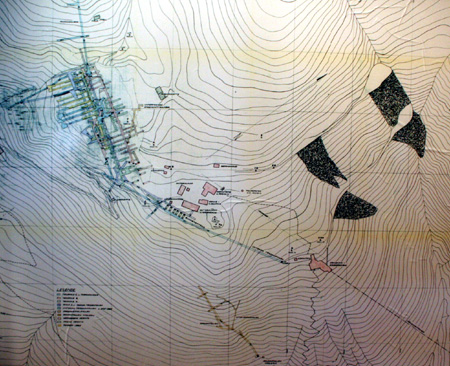 Lageplan des Magnesitabbaues Inschlagalpe