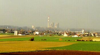 Das Gebiet der Dora-Anlage heute: Überbaut durch das Wärmekraftwerk Dürnrohr.