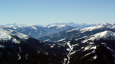 Der Katschberg-Pass - links im Hintergrund die Millstätter Alpe