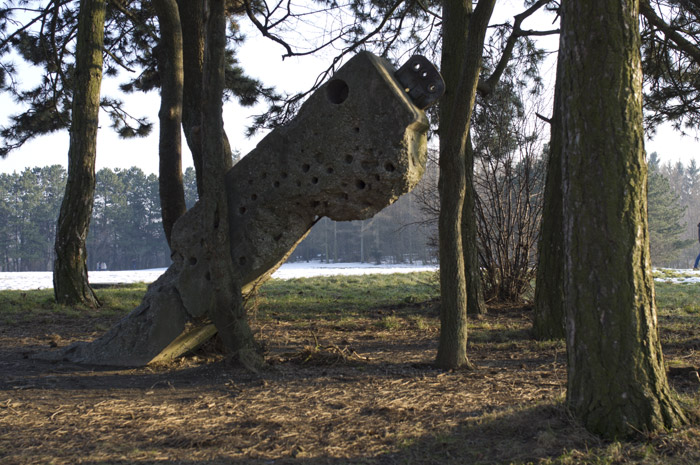 Fundament der Antennenmastabspannung