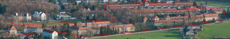 Nordöstlich des Werks wurde die NS-Arbeitersiedlung Hermann Göring mit 341 Wohnungen errichtet. Heute ist sie als WAG-Siedlung 
							bekannt.